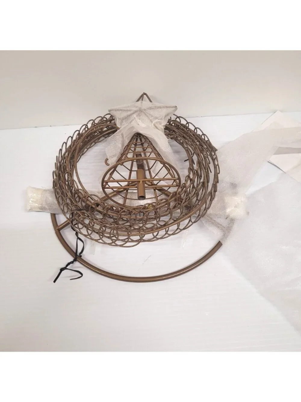 Metal Christmas Tree Card Holder 46'' New with Box Instructions Vintage 85074